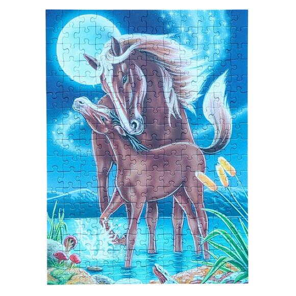Ravensburger Star Line Super 200 Horses Moonlight Painting Glow in Dark Puzzle - Picture 1 of 5